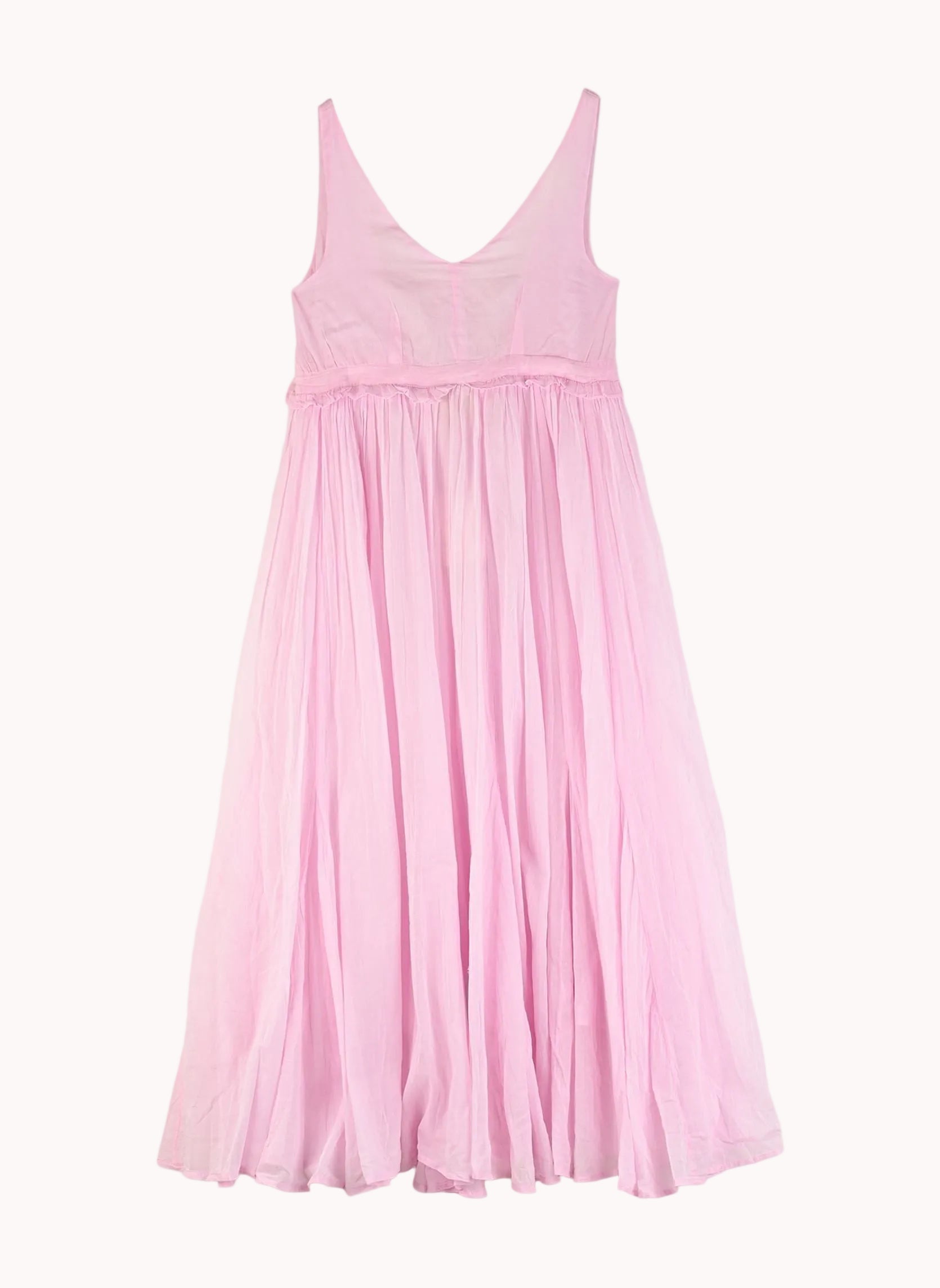 Vestido Rosa Maxi Bretelles Gaia Blush