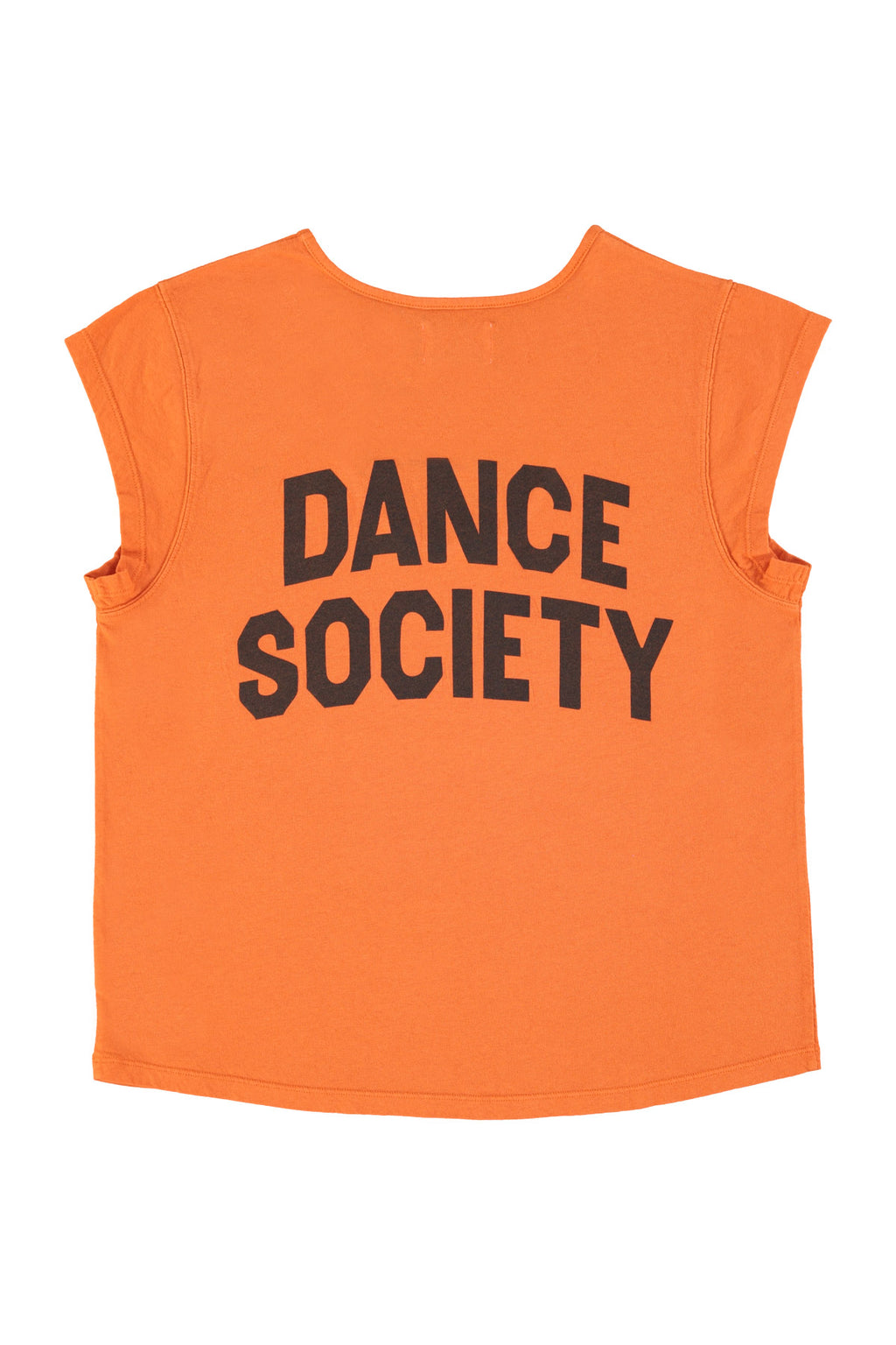 T-shirt de Manga Curta Gola Redonda Laranja "Dance Society"