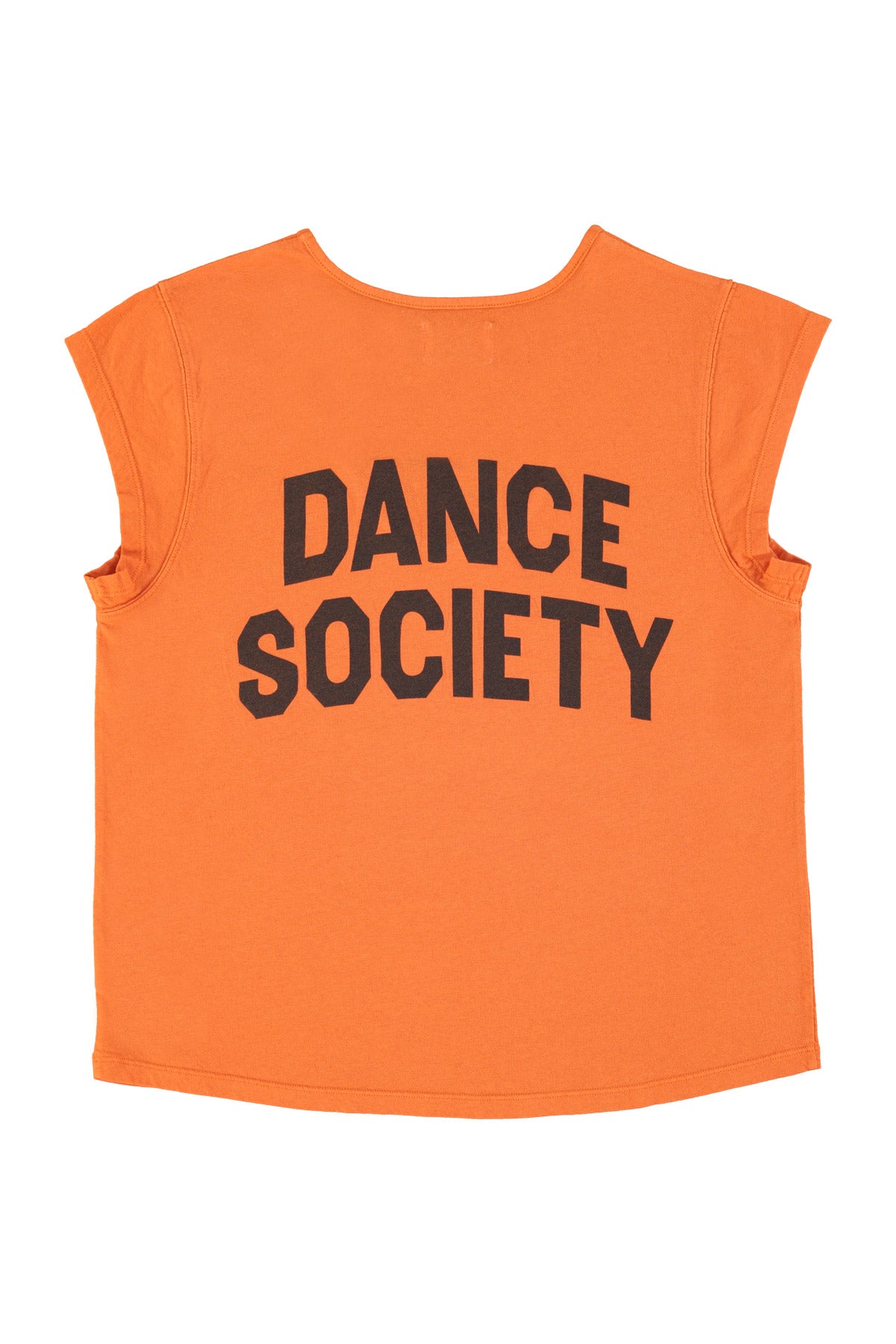 Camiseta de Manga Corta Cuello Redondo Naranja "Dance Society"