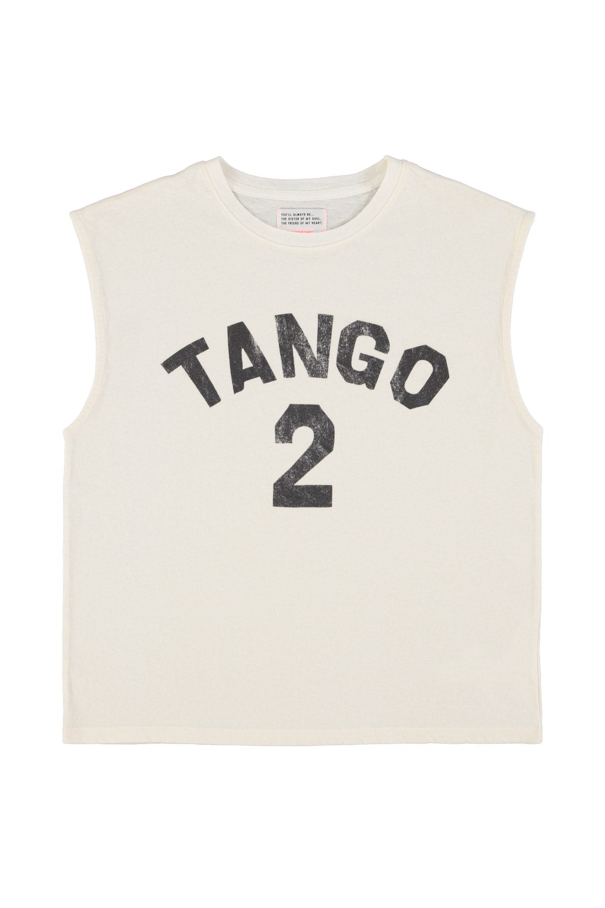 Camiseta Sin Mangas Cuello Redondo Ecru "2 Tango"