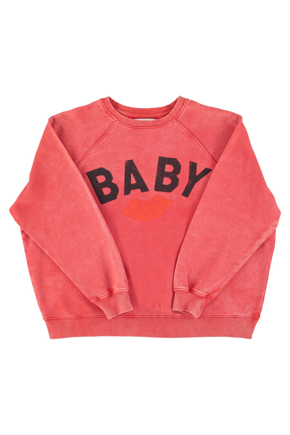 Sudadera Rojo Lavado "Baby"