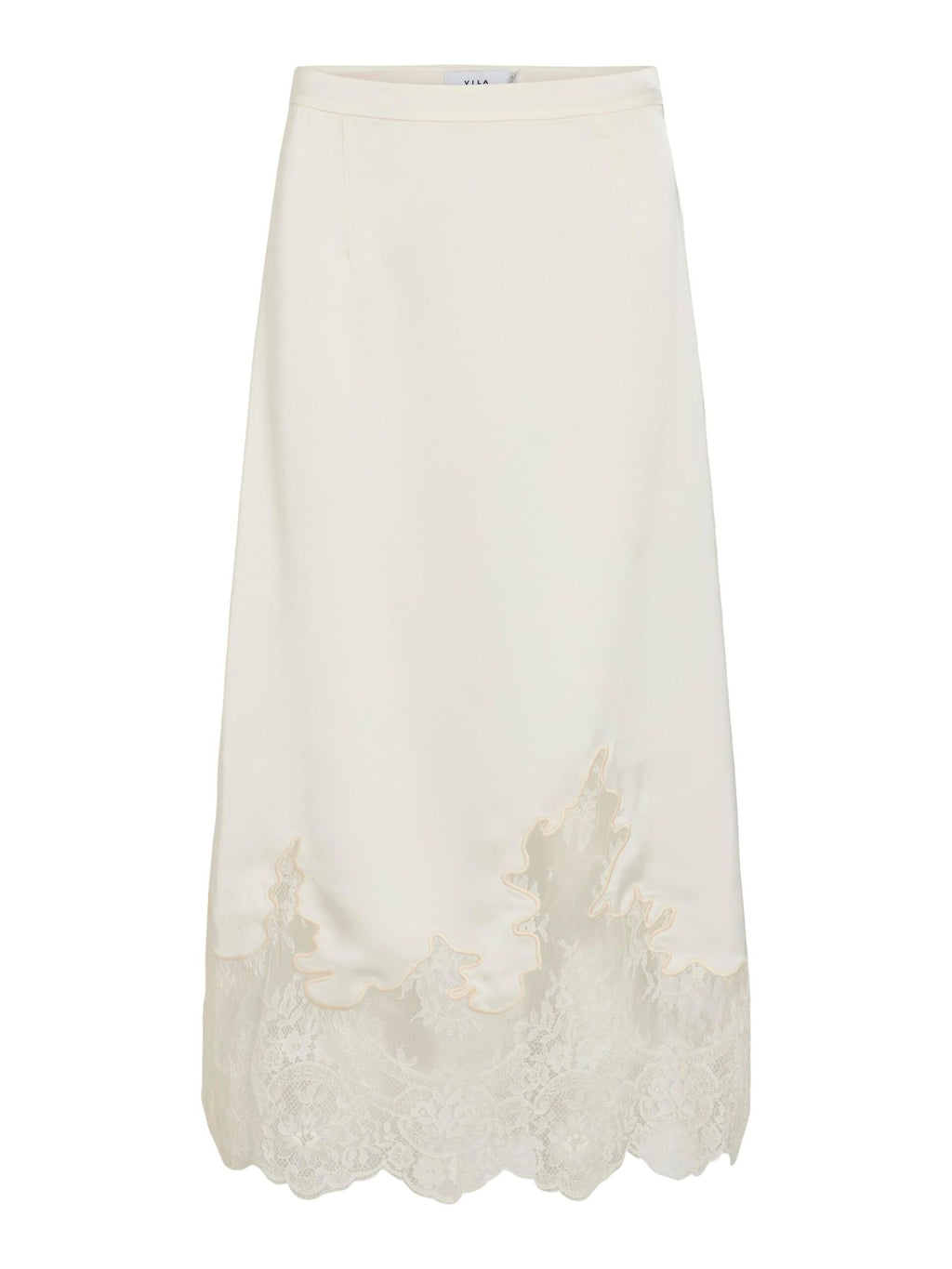 Saia Midi Visabel Talle Alto Renda Birch