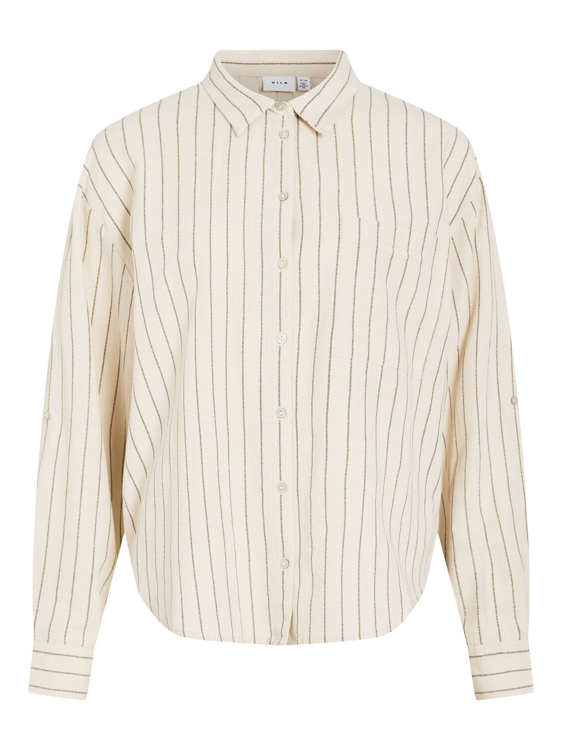 Camisa Viprisilla Manga Larga Natural Jaspeado Claro