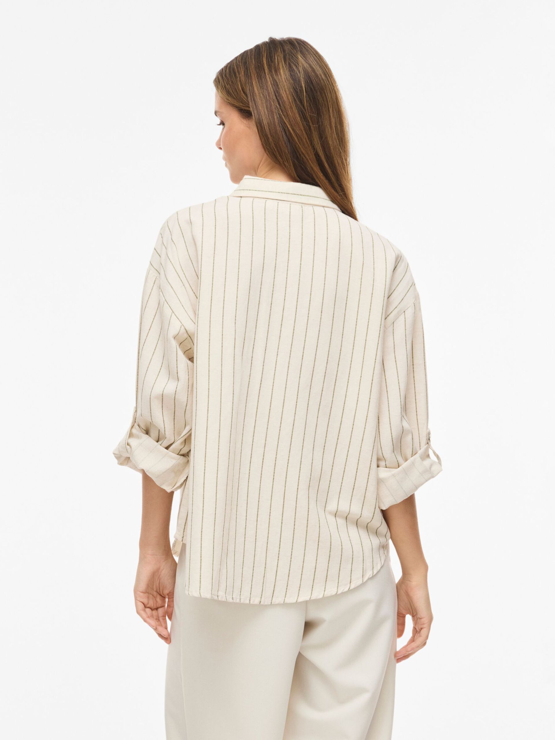 Camisa Viprisilla Manga Larga Natural Jaspeado Claro