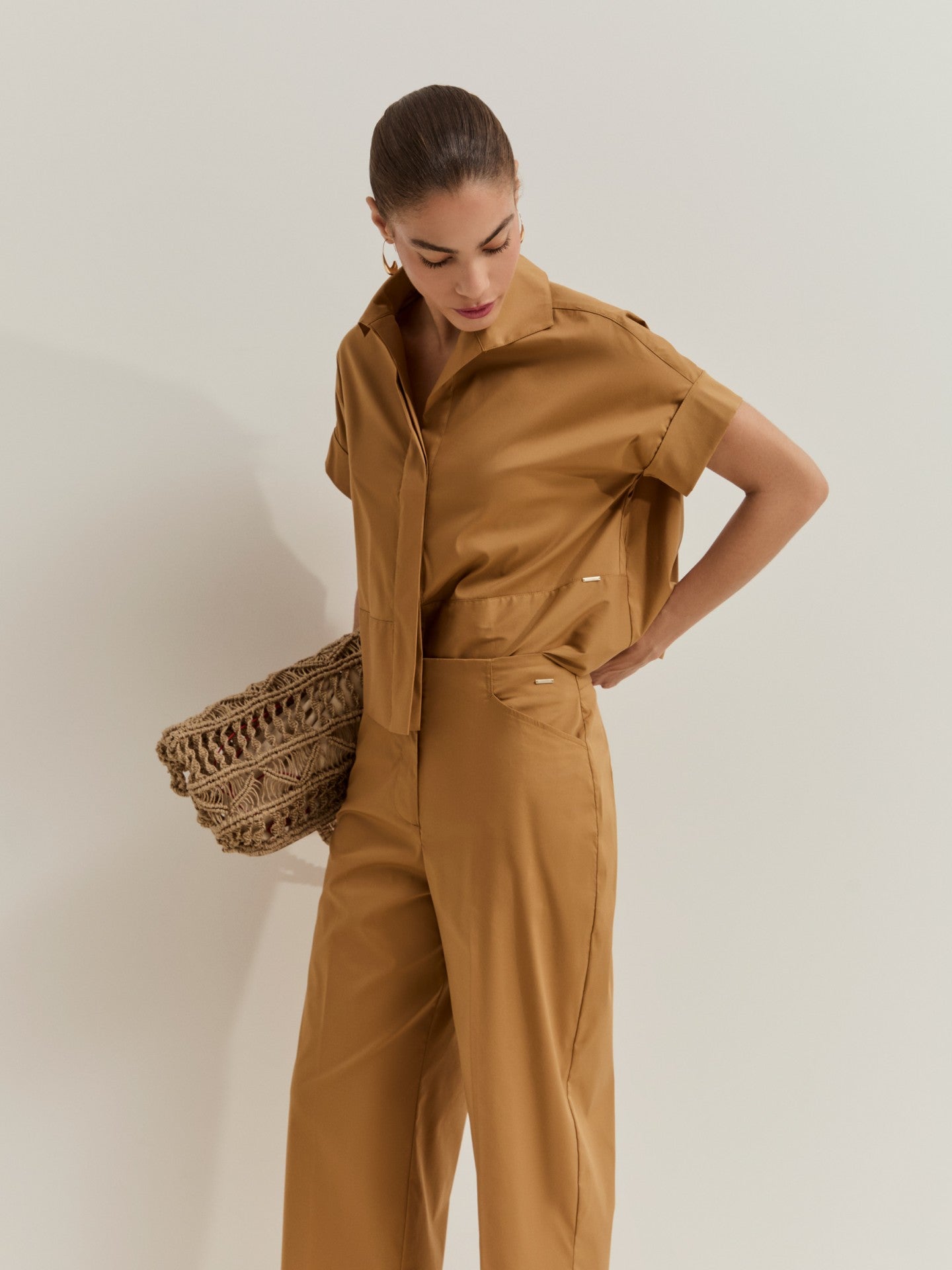 Pantalones Pierna Ancha Camel LP007150.179