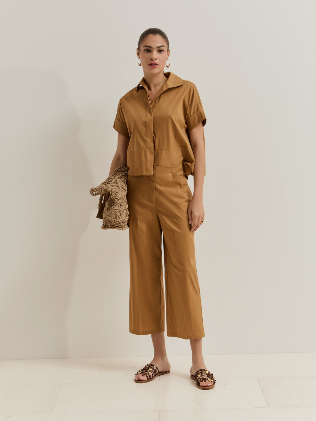 Blusa de Manga Corta Camel LP007149.179
