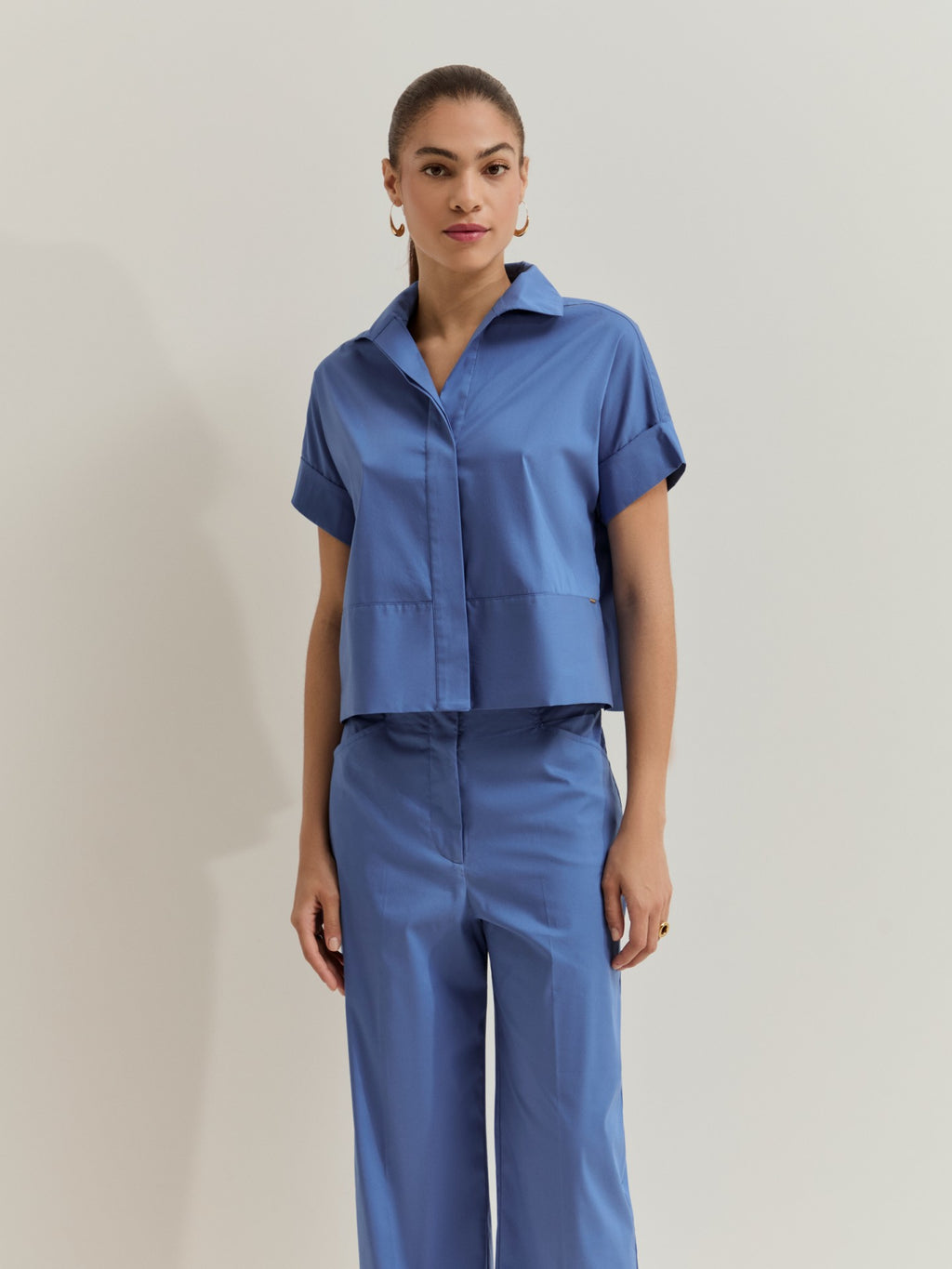 Blusa de Manga Corta Azul LP007149.563