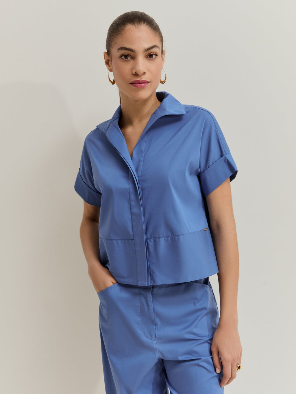 Blusa de Manga Corta Azul LP007149.563