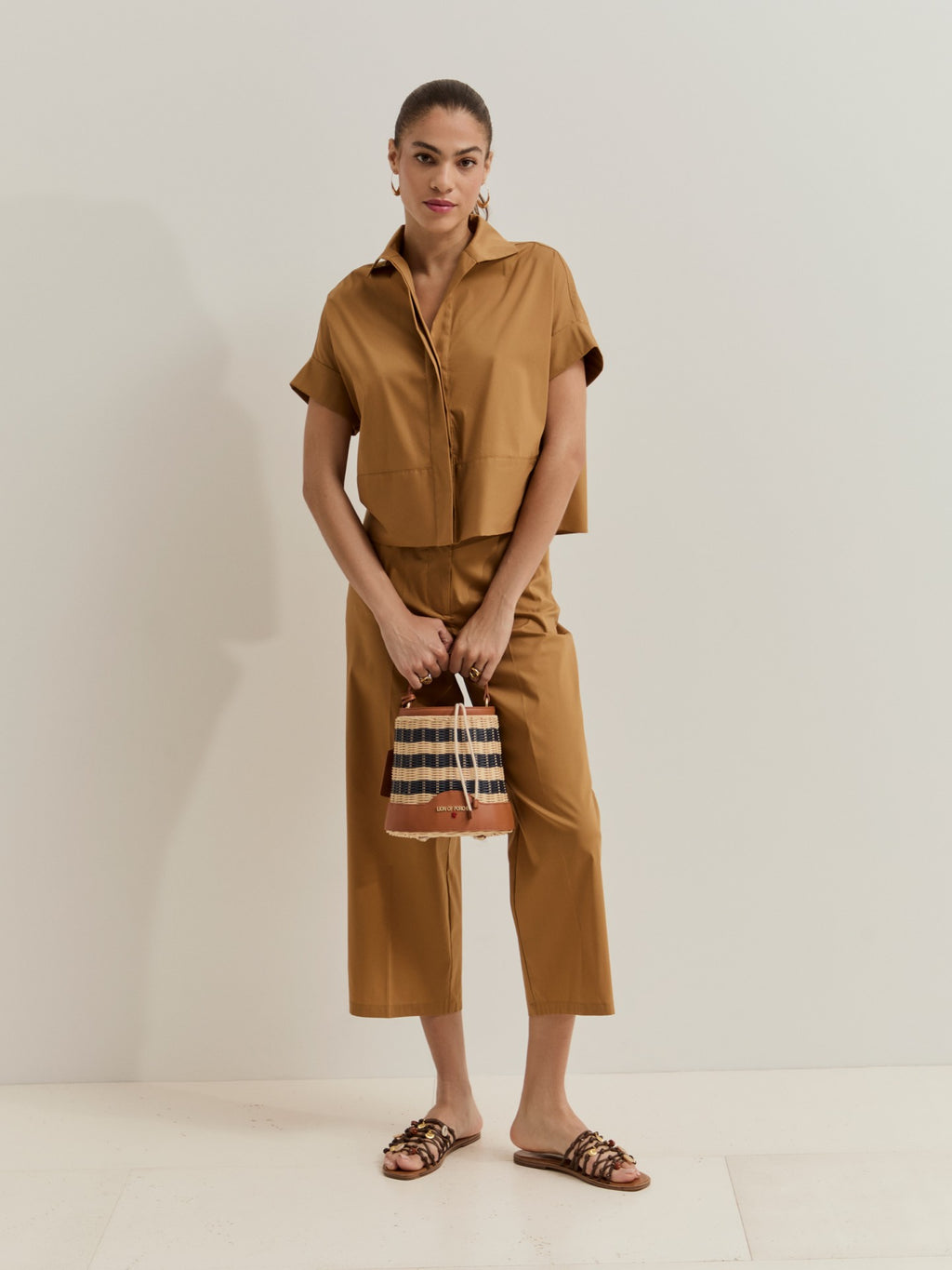 Blusa de Manga Corta Camel LP007149.179