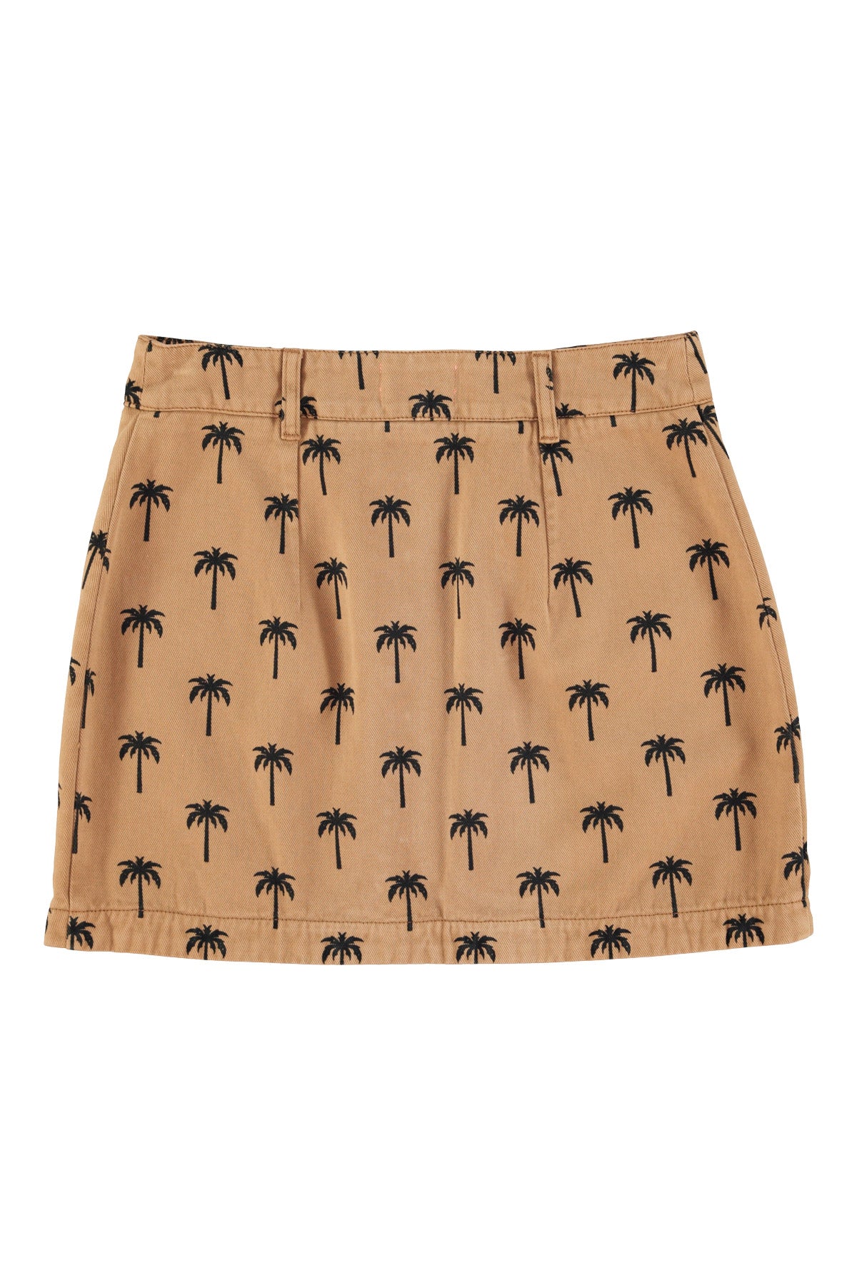 Falda Corta Marrón Palmeras
