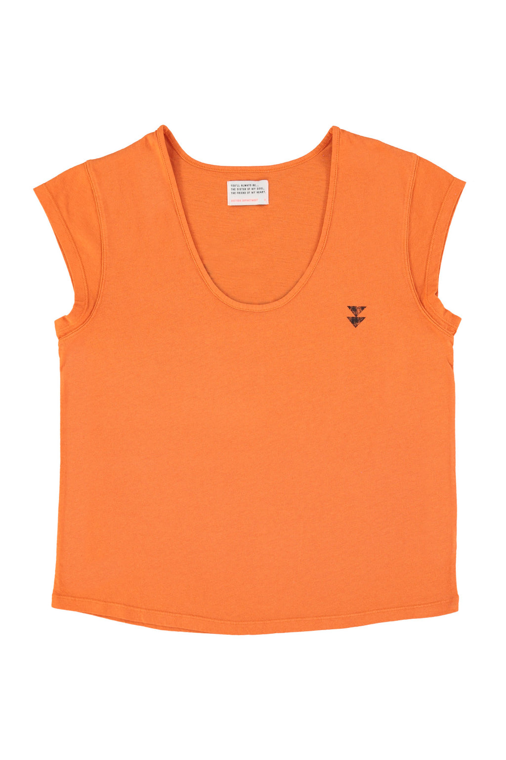 T-shirt de Manga Curta Gola Redonda Laranja "Dance Society"