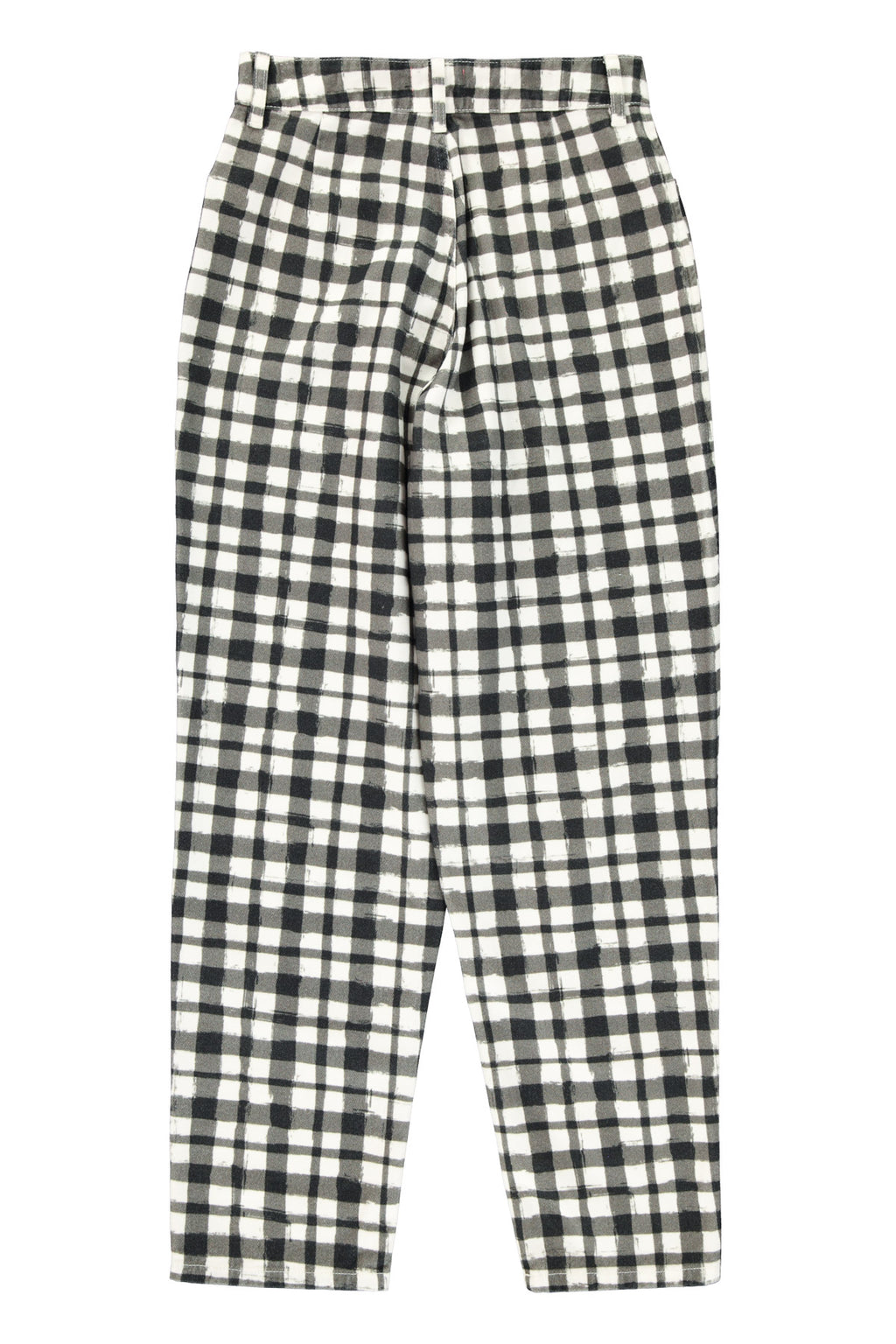 Black and Ecru Check Trousers 