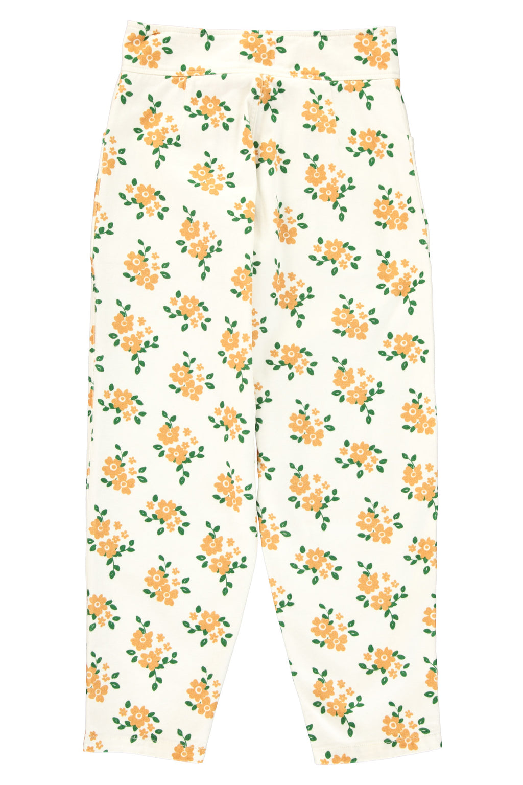 Ecru Floral Mustard Trousers