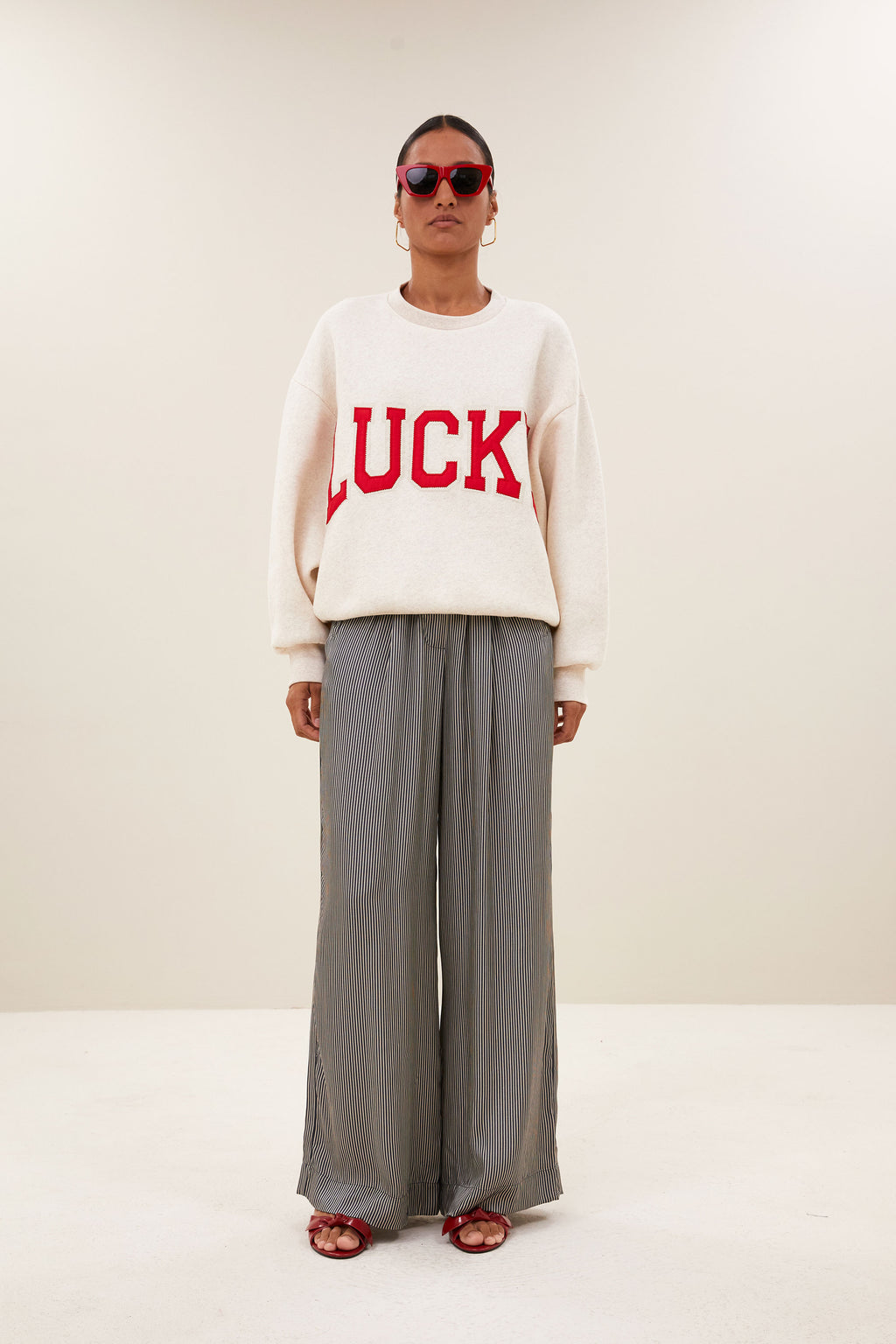 Sudadera Estampado Bibi Lucky Beige Perlado