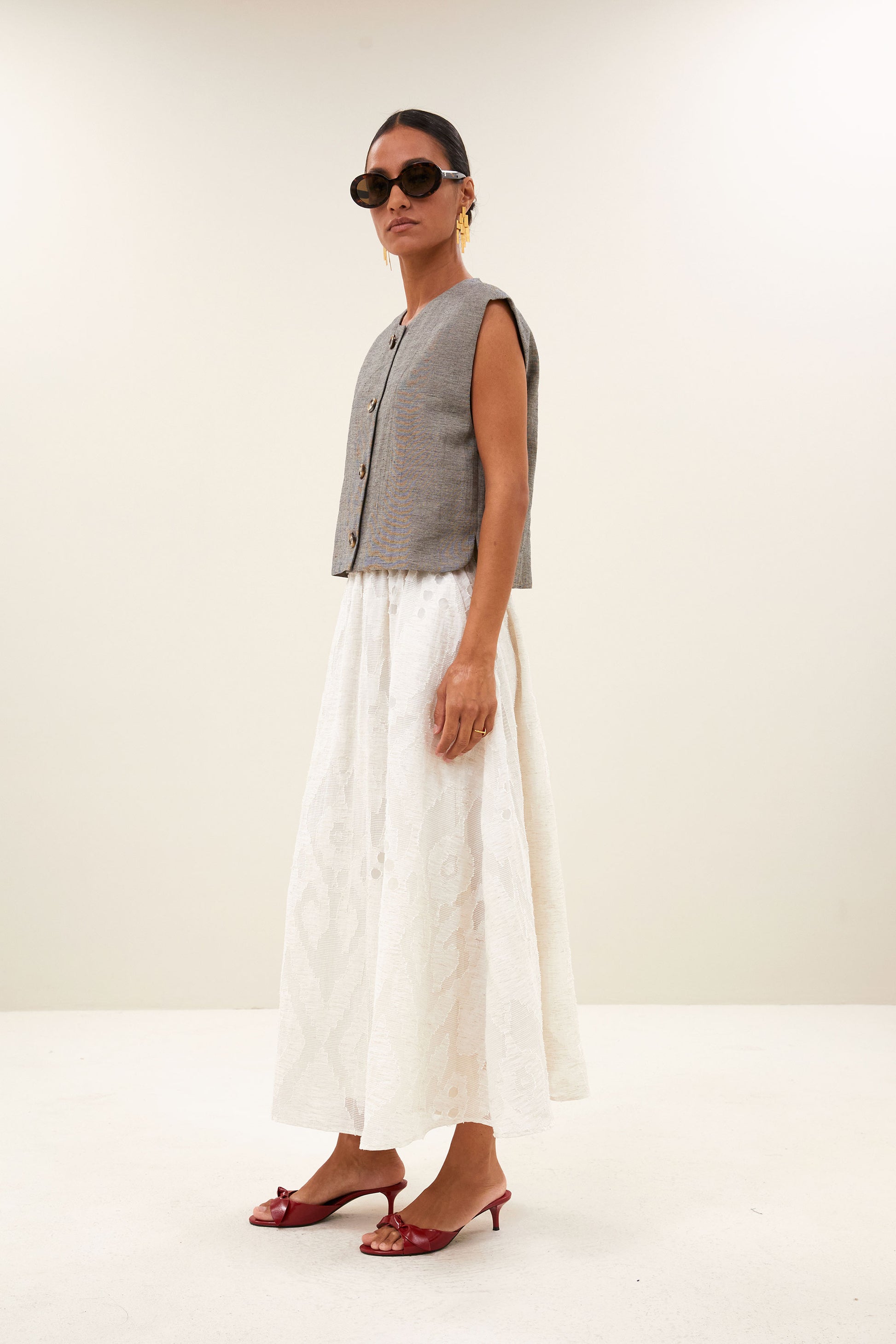 Falda Juta Mist Crema