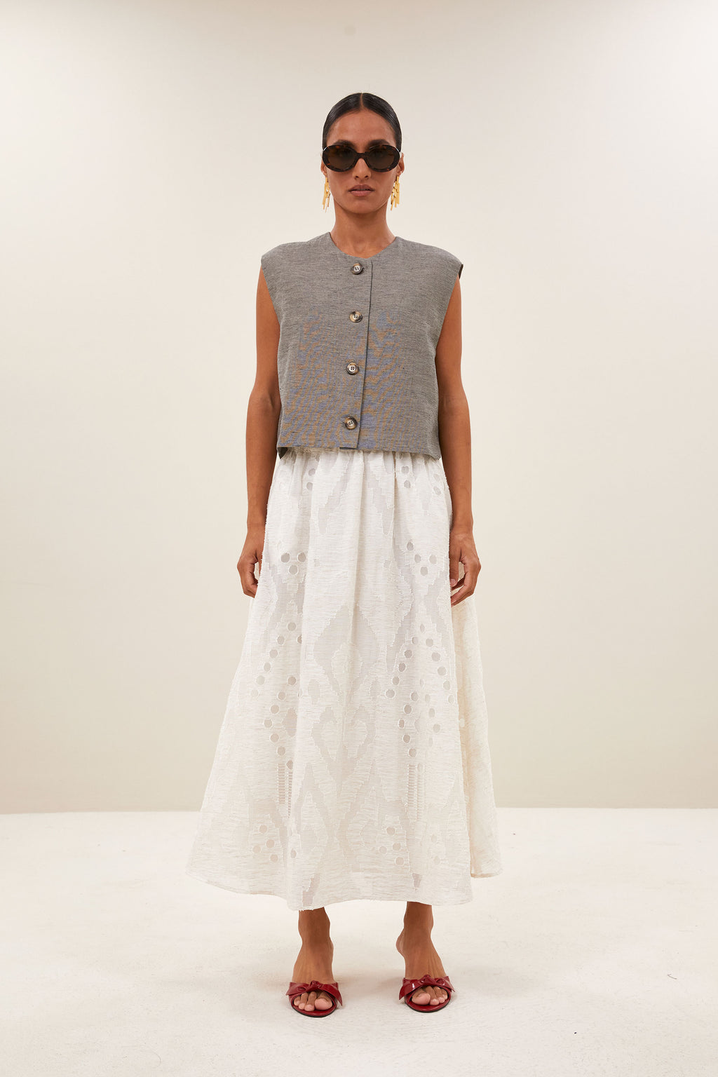 Falda Juta Mist Crema