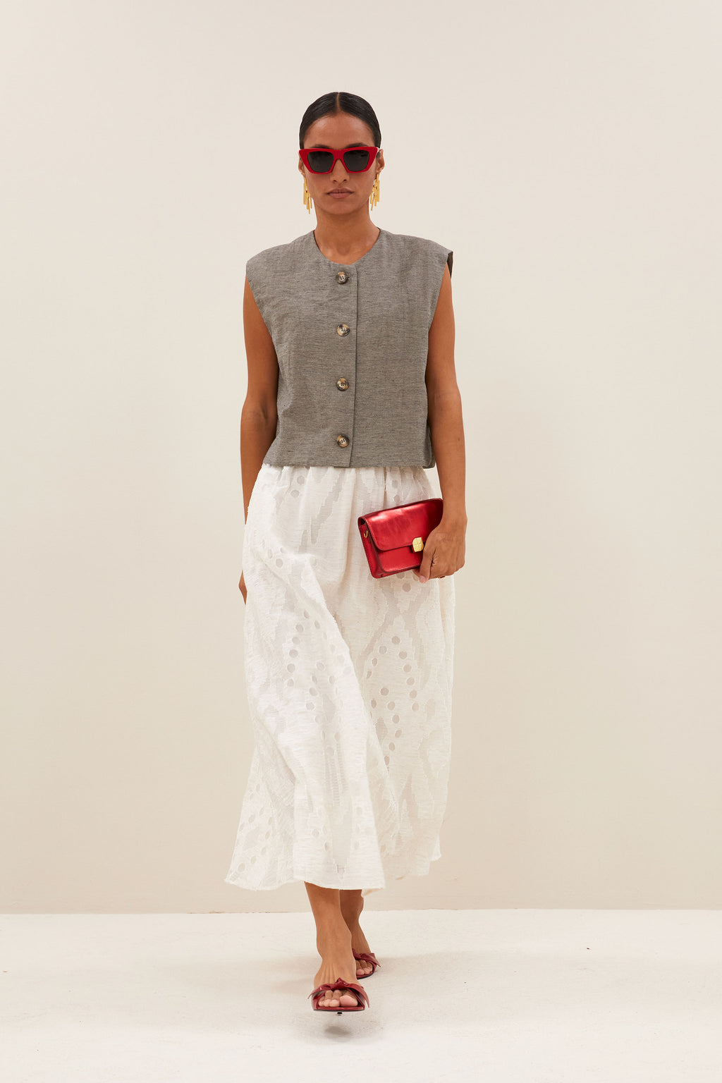 Falda Juta Mist Crema