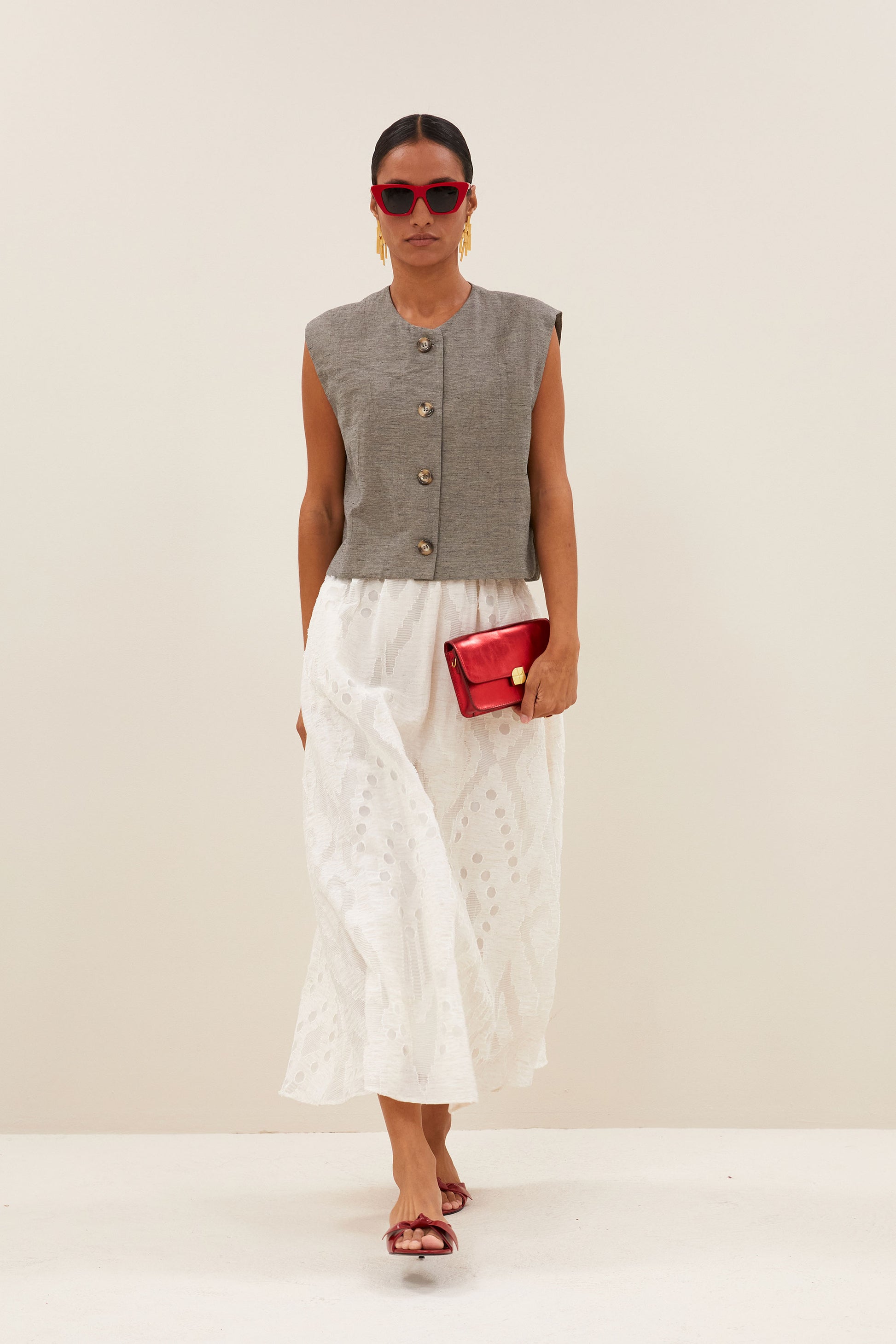 Falda Juta Mist Crema