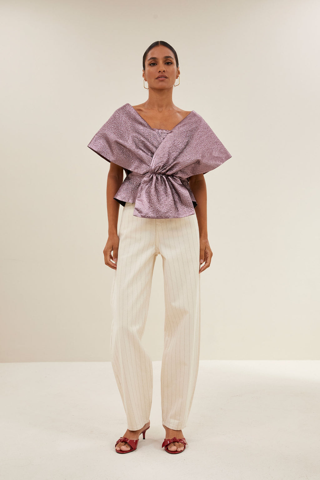 Top Simone Metallic Lila Empolvado