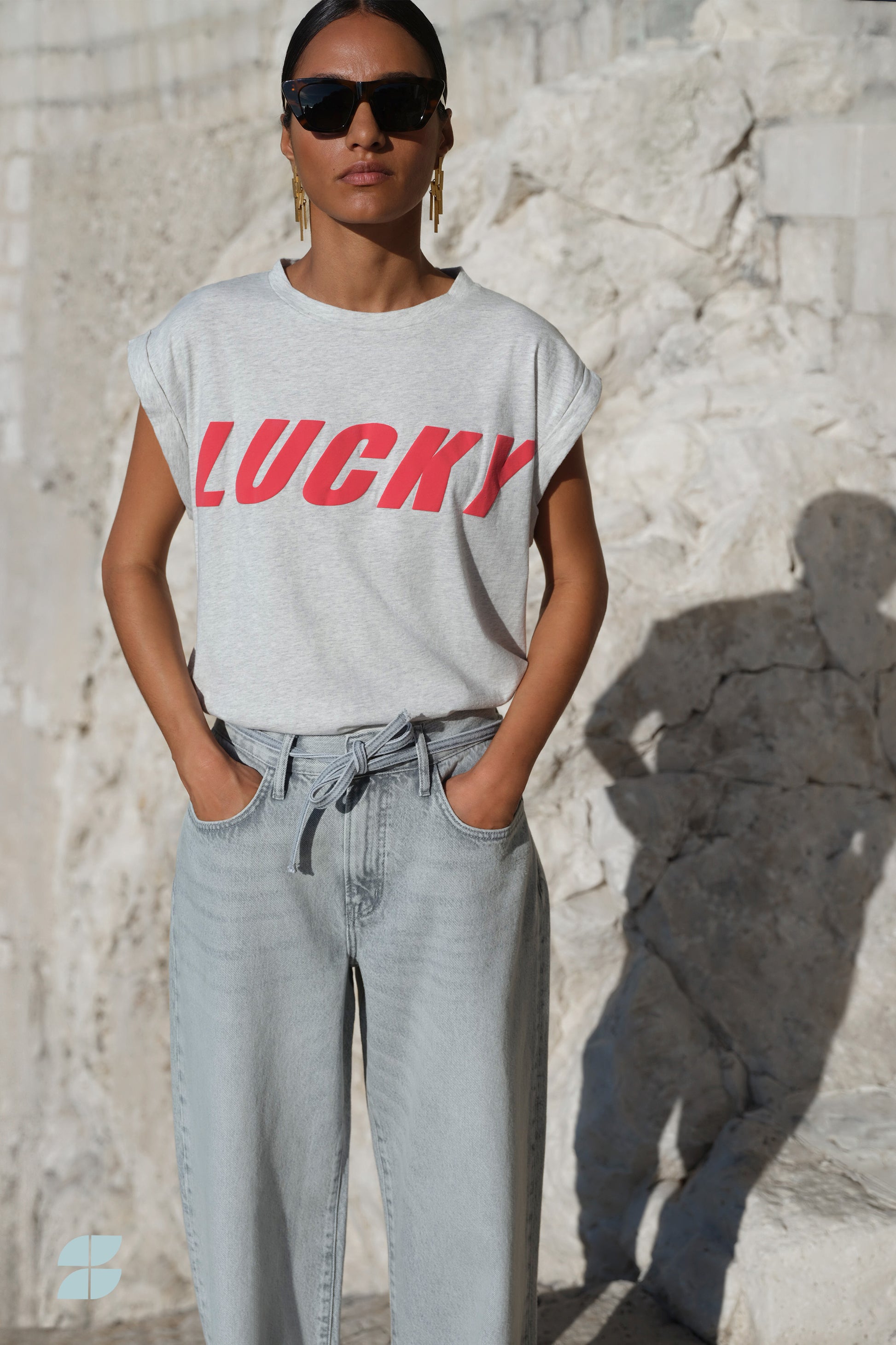 Top Estampado Tobi Speed Gris Claro Perlado