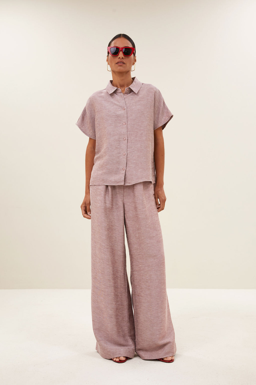 Pantalones Celin Gloss Rosa Suave