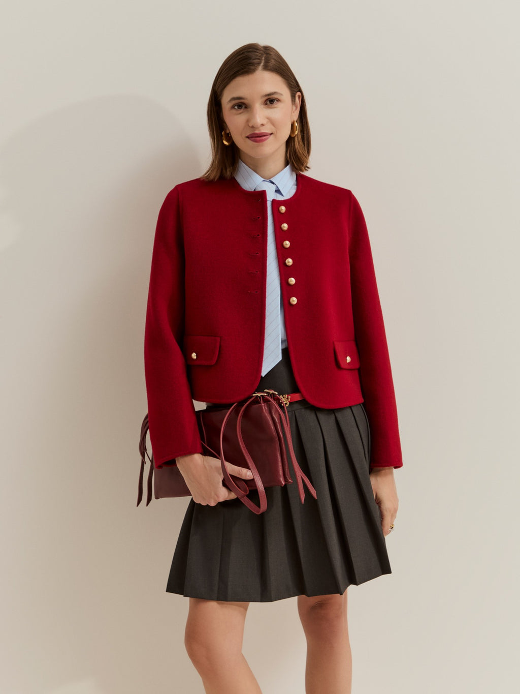 Chaqueta corta de lana