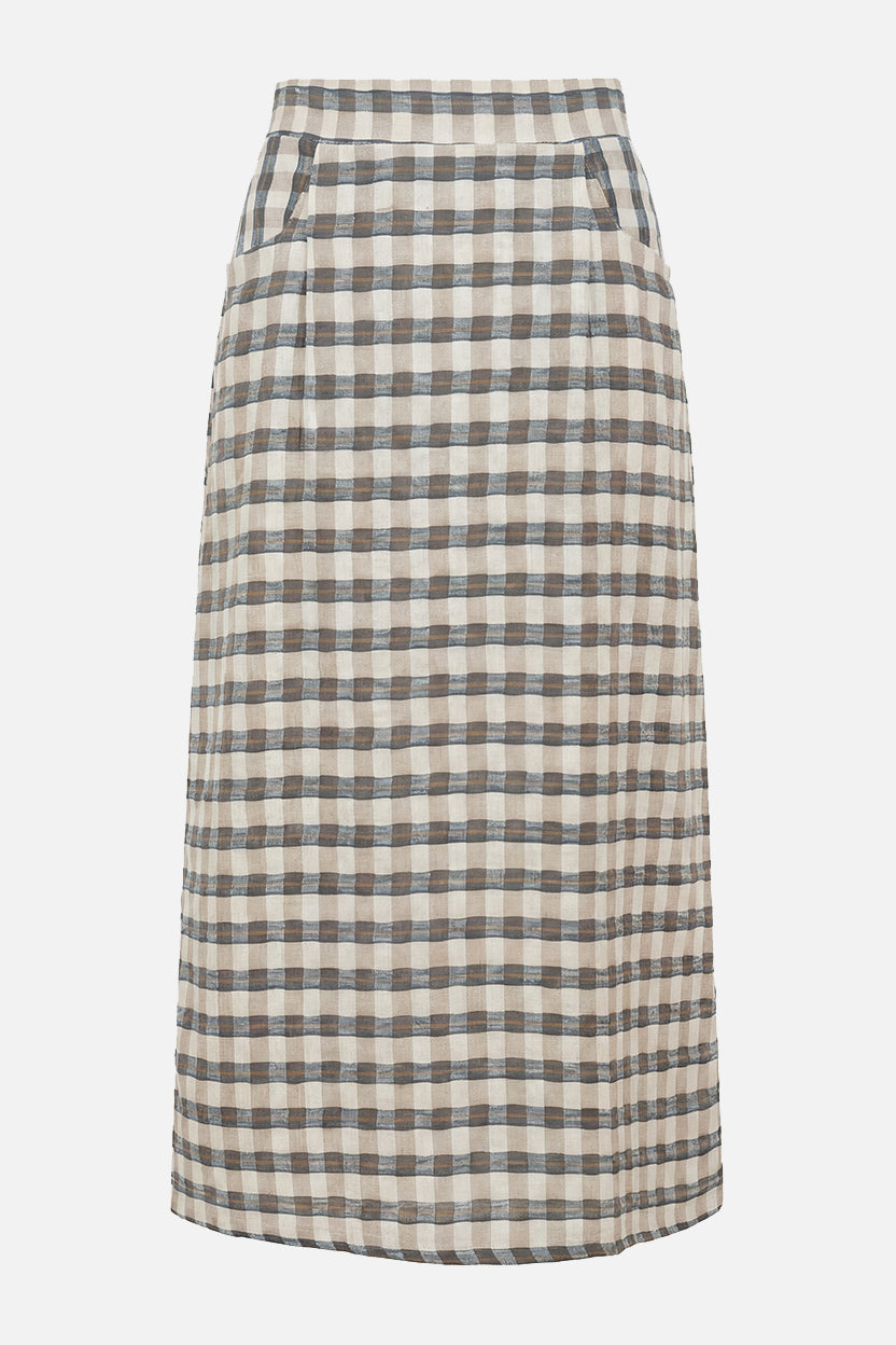 Falda Cuadros Azul/ Beige 2601155