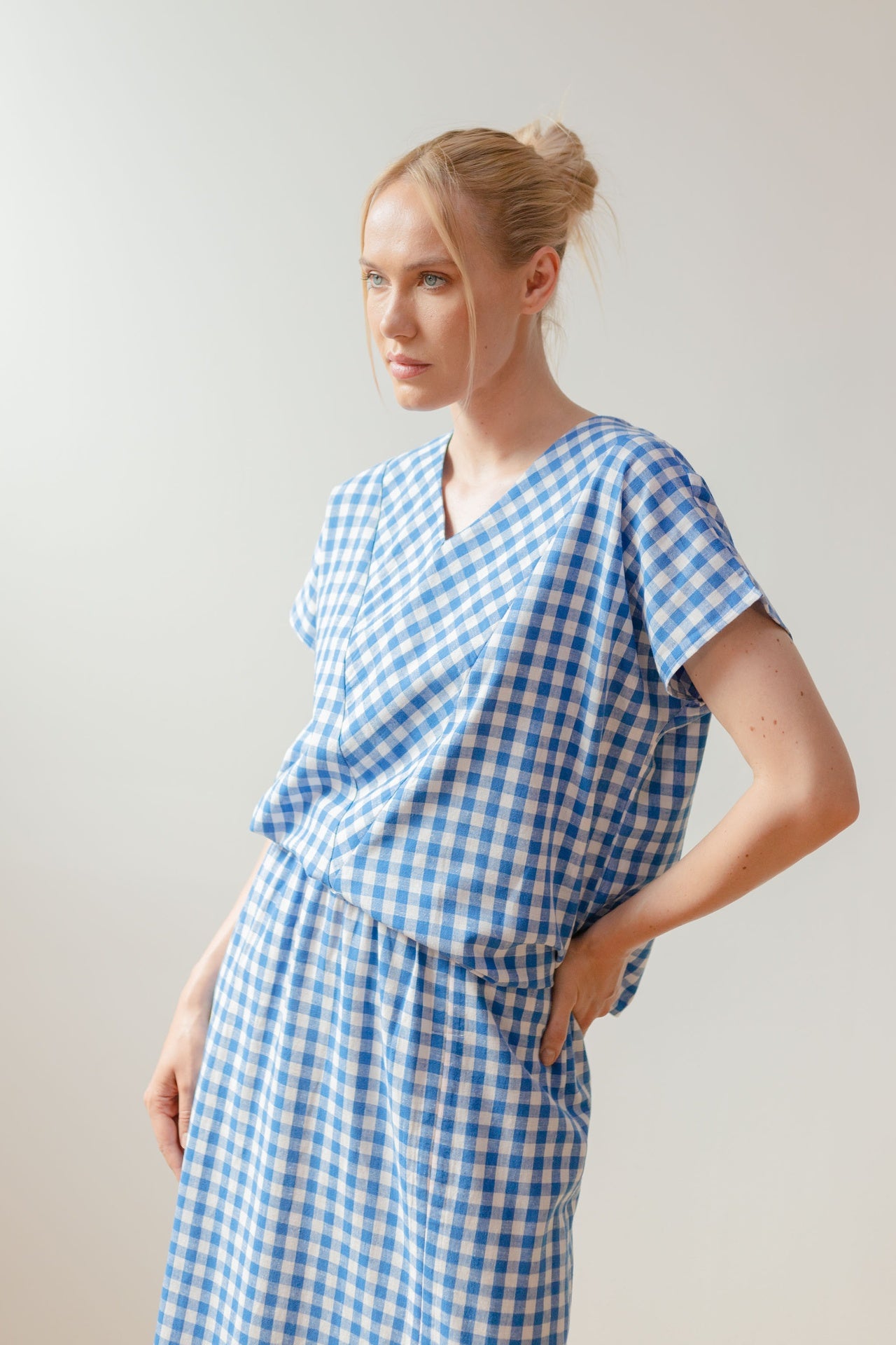 Blusa Vichy Azulón