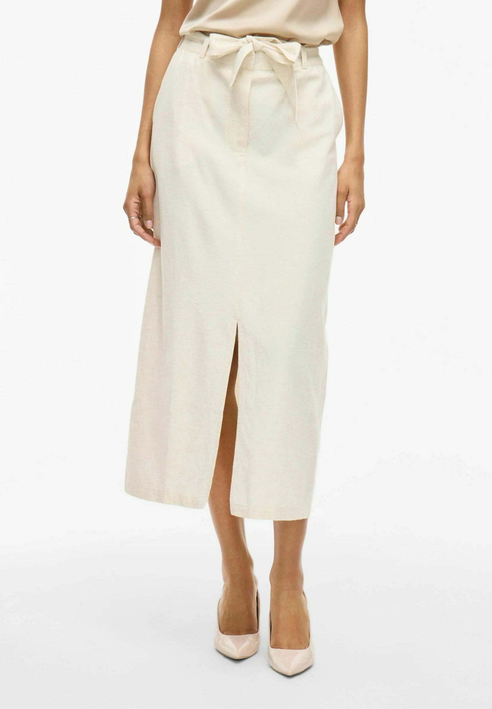 Falda Crema Viprisilla Rw Midi Pencil