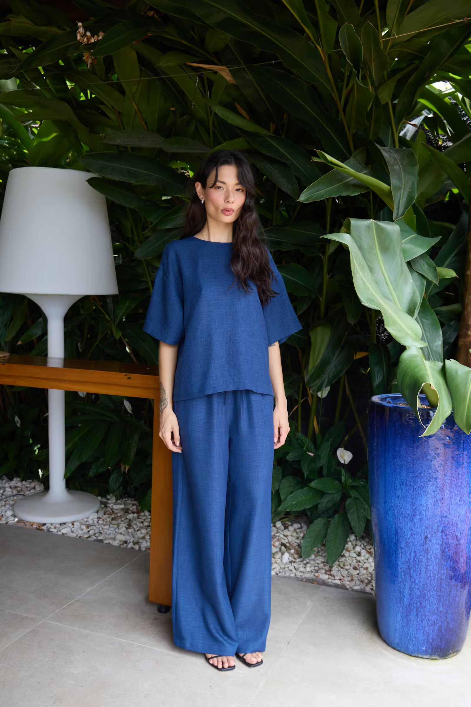 Pantalón Ihkatico Pa Azul Marino Jaspeado