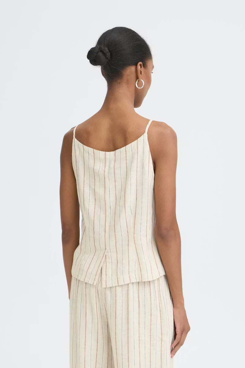 Top Ihlinno WA2 Rayas Marrones