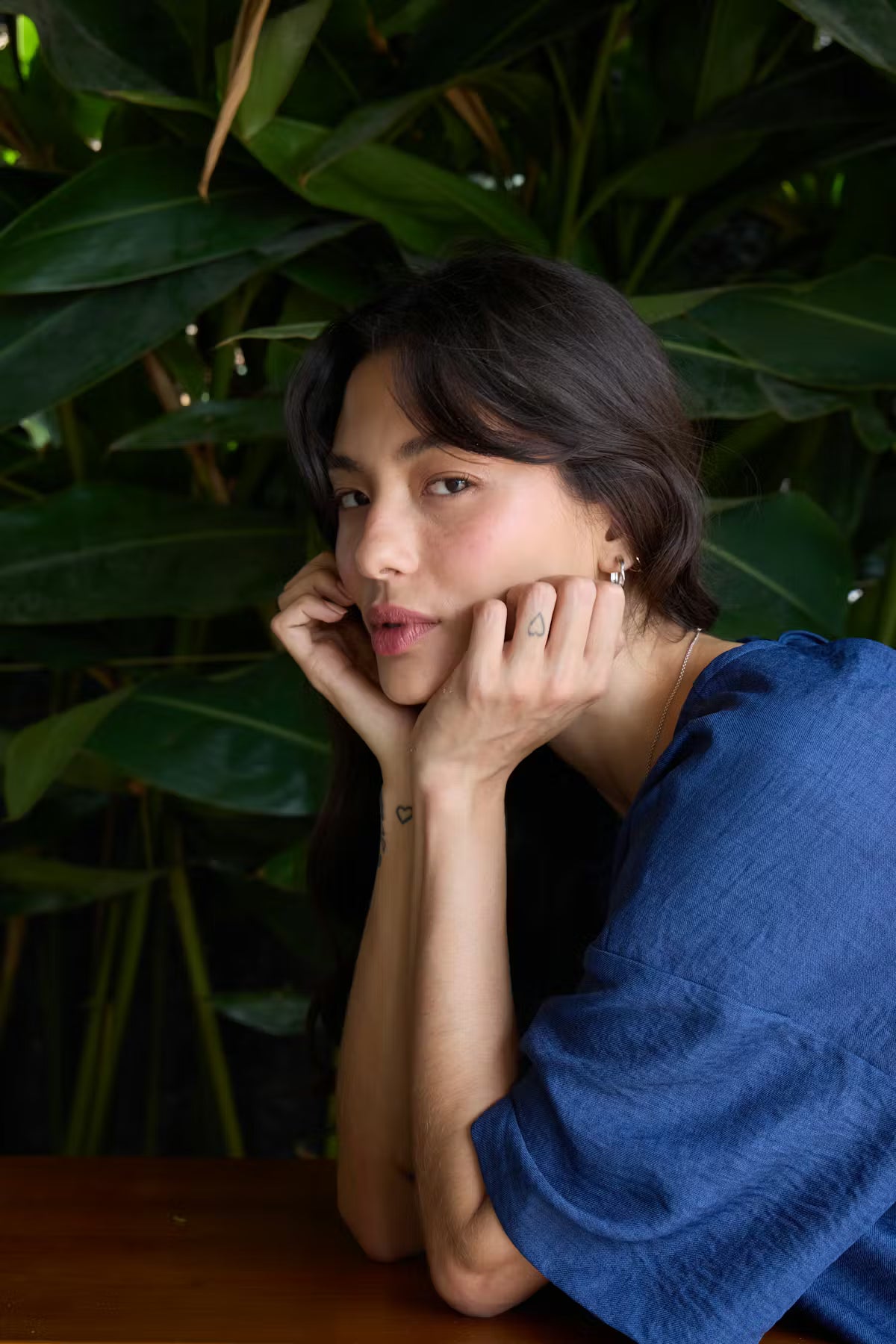 Camisa Ihkatico Sh Azul Marino Jaspeado