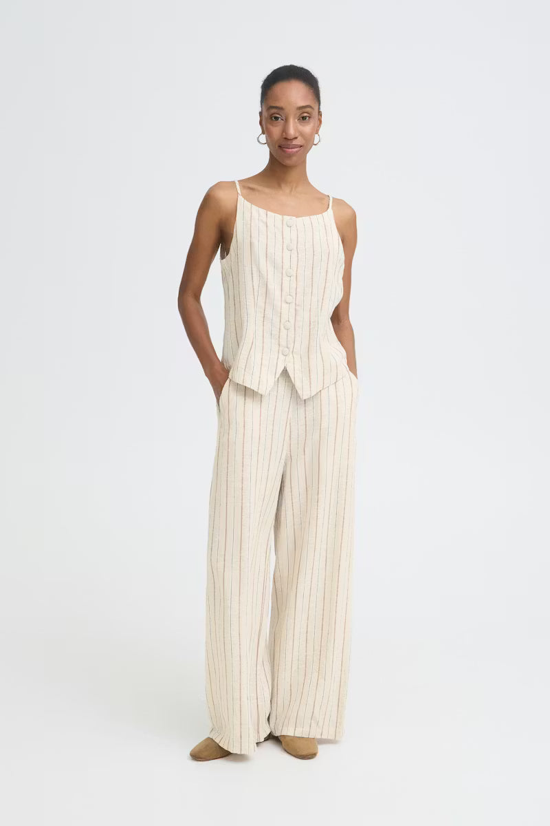 Top Ihlinno WA2 Rayas Marrones