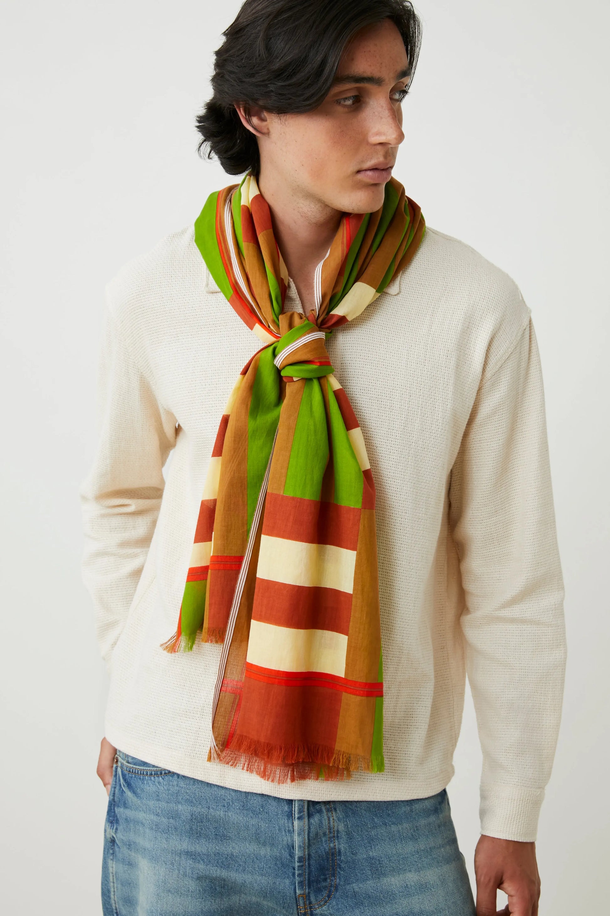 Pañuelo Field n.º 771 Matcha Algodón