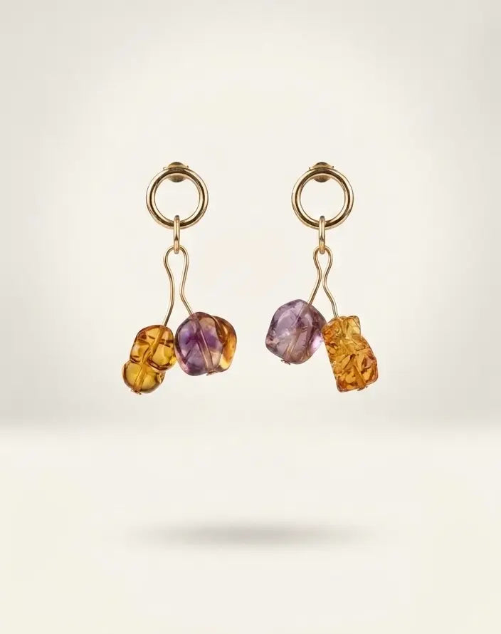 Pendientes Onirica Flora Ámbar Flora Onifp1