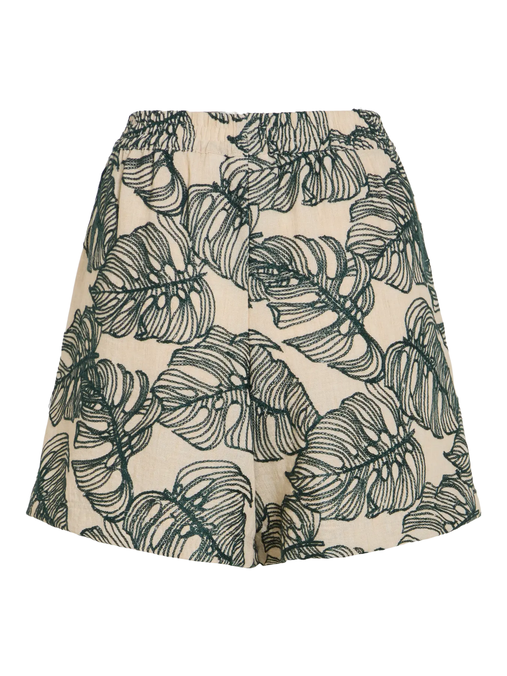 Shorts Viflura Talle Alto Birch Estampado Palmeras
