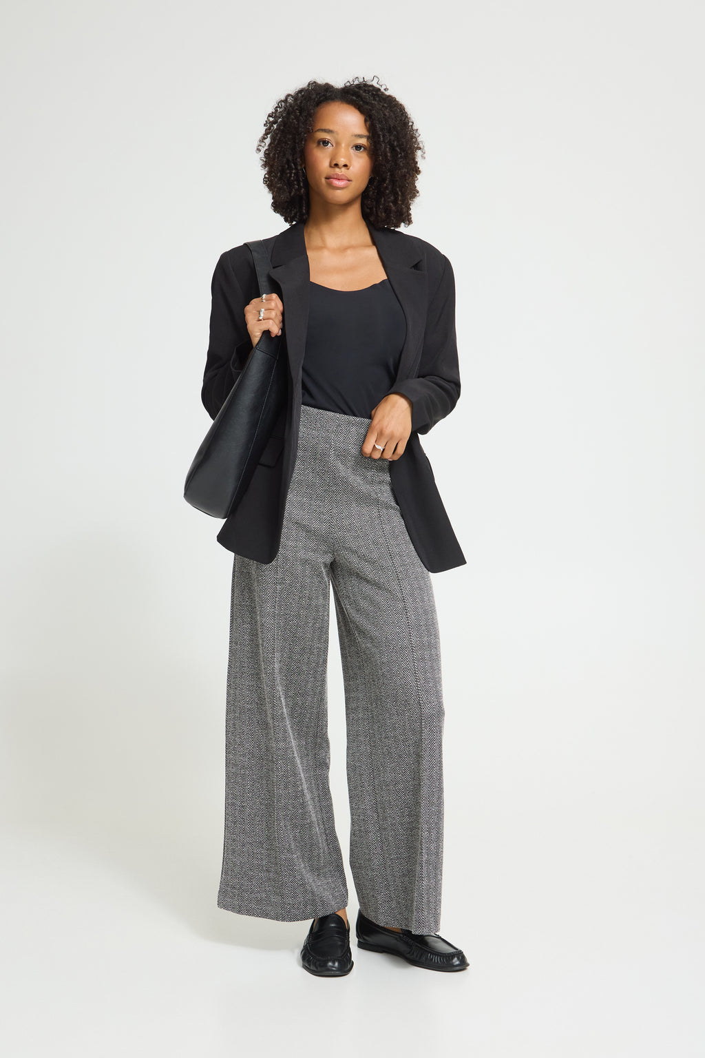 Pantalón IHKATE JACQUARD ICHI - pierna ancha