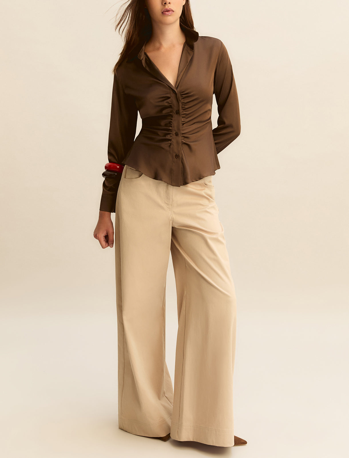 Camisa Emmcalesse Caqui