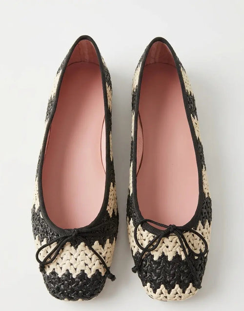 Bailarinas Paula Beige y Negro