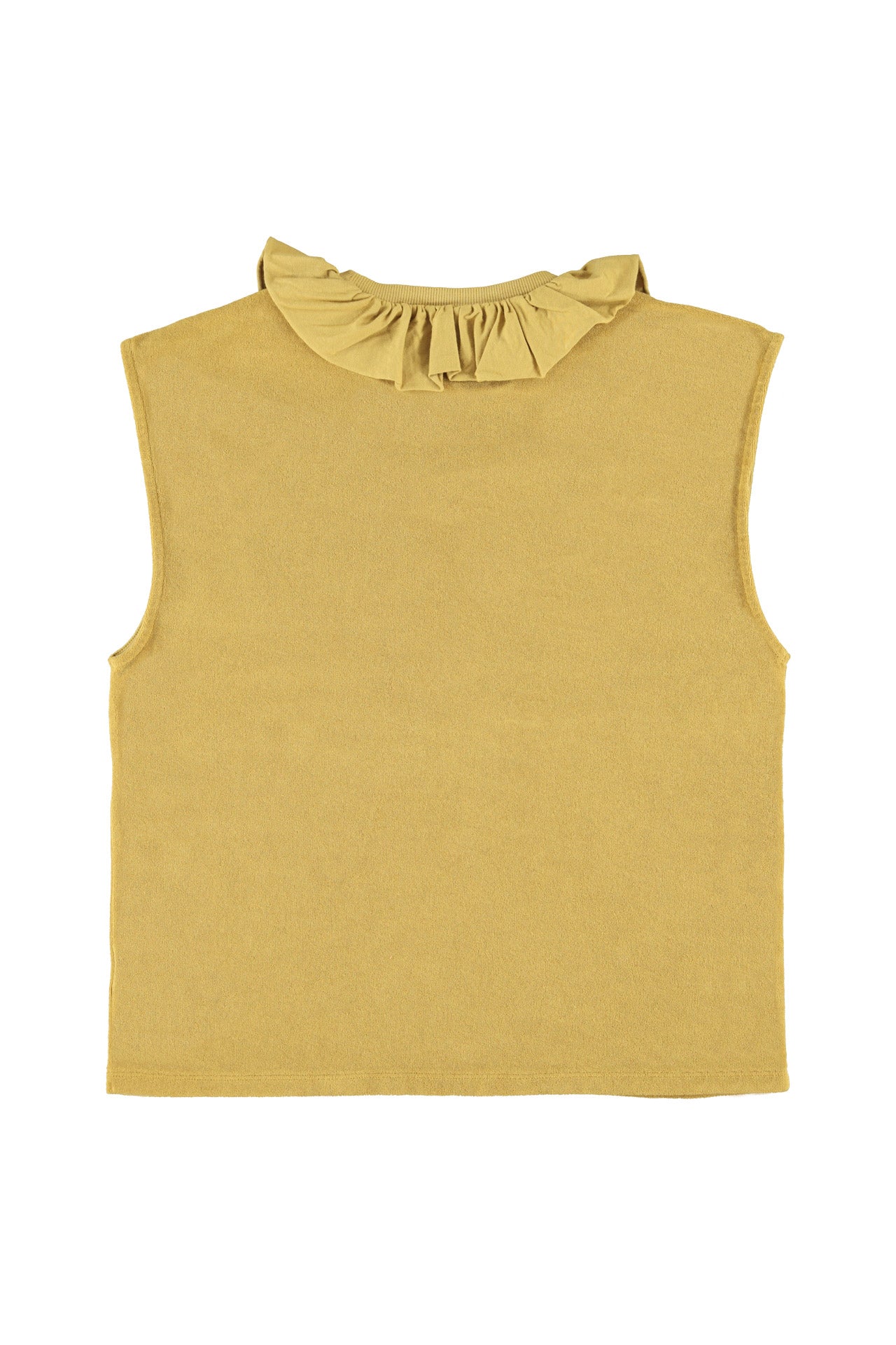 Camiseta sin mangas con cuello volante