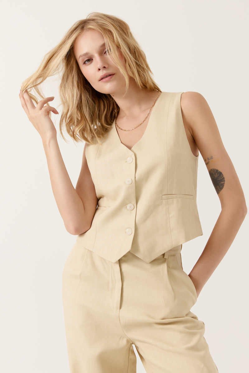 Chaleco Chine Beige