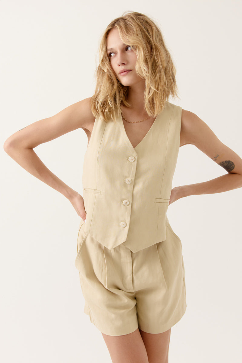 Chaleco Chine Beige