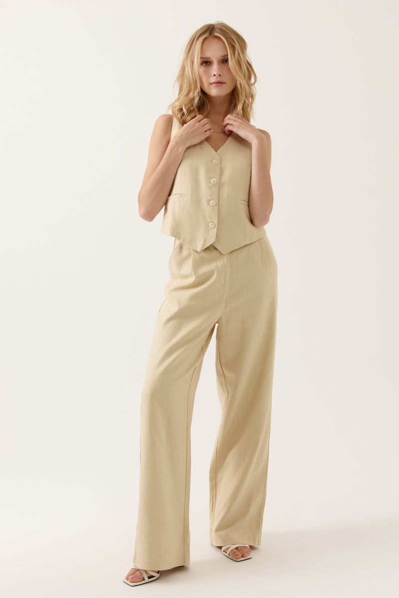 Chaleco Chine Beige