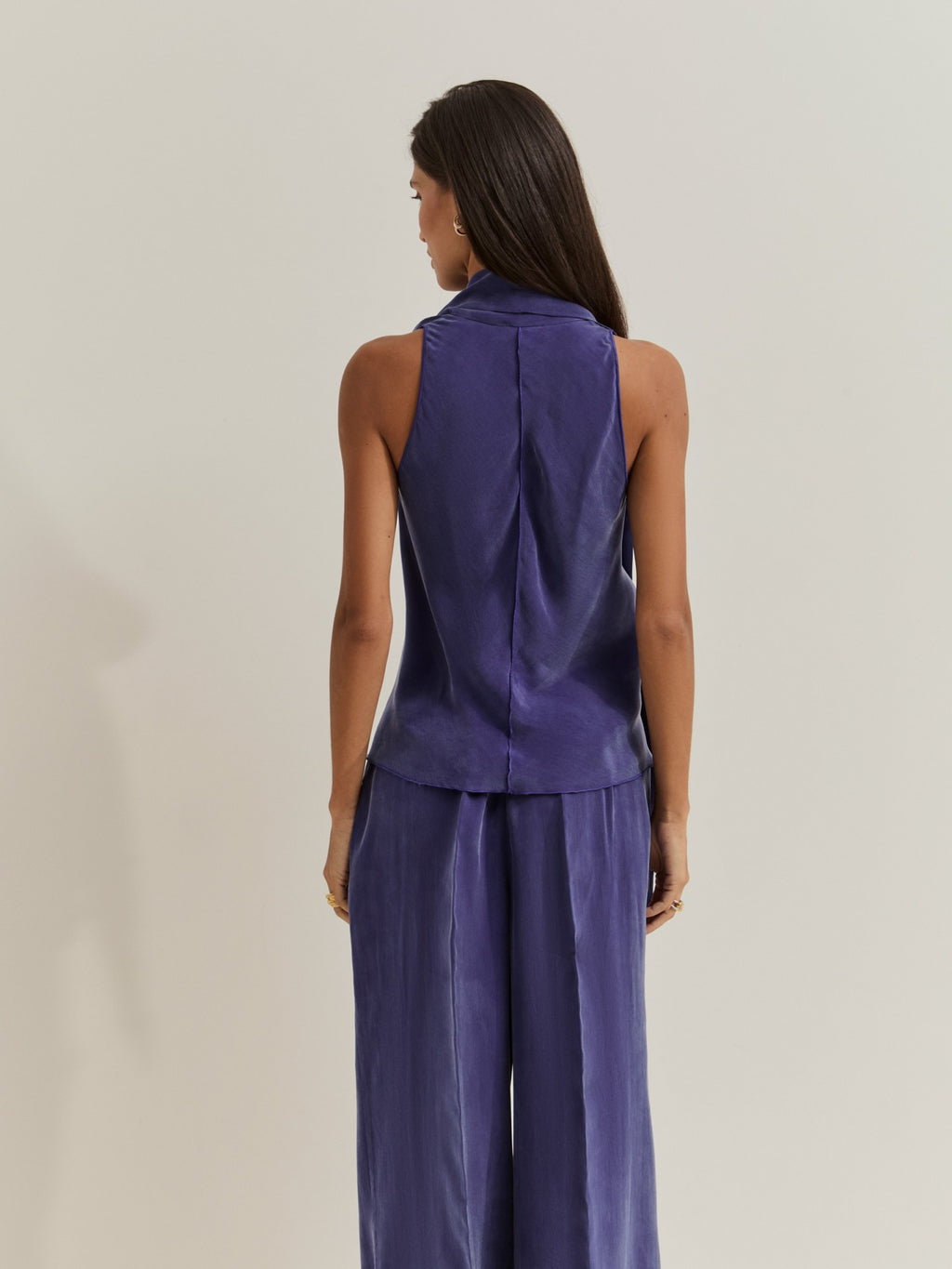 Blusa de cupro sin mangas