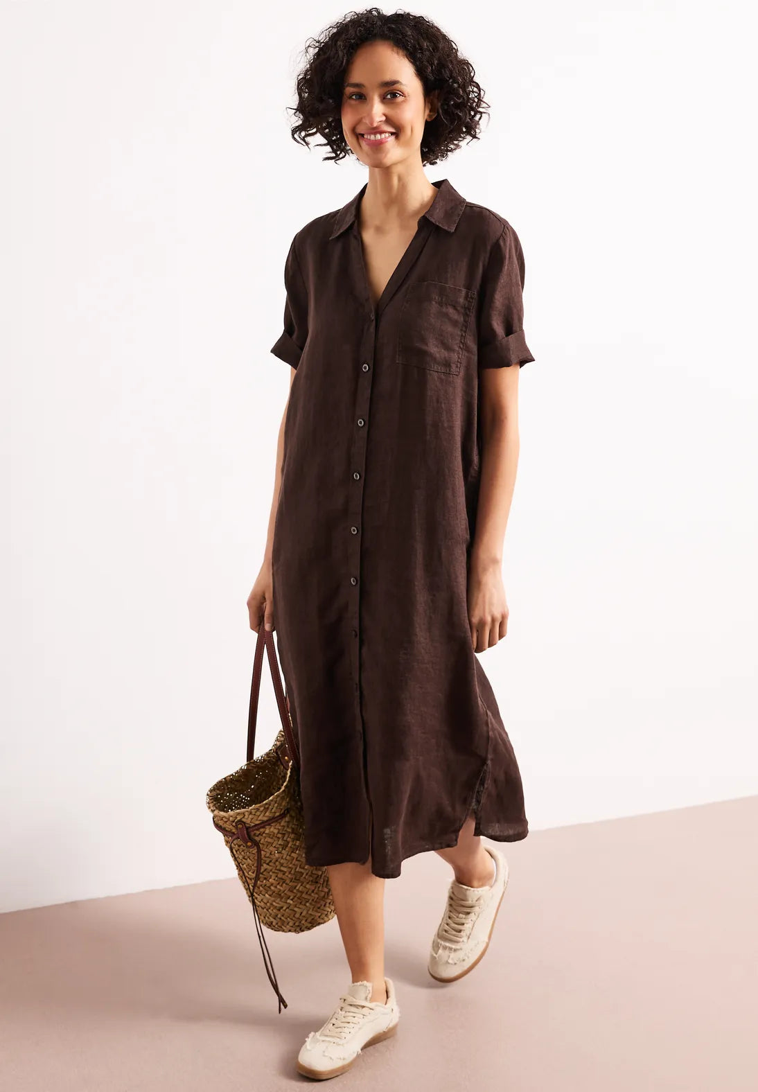 Vestido Collar Espresso Brown