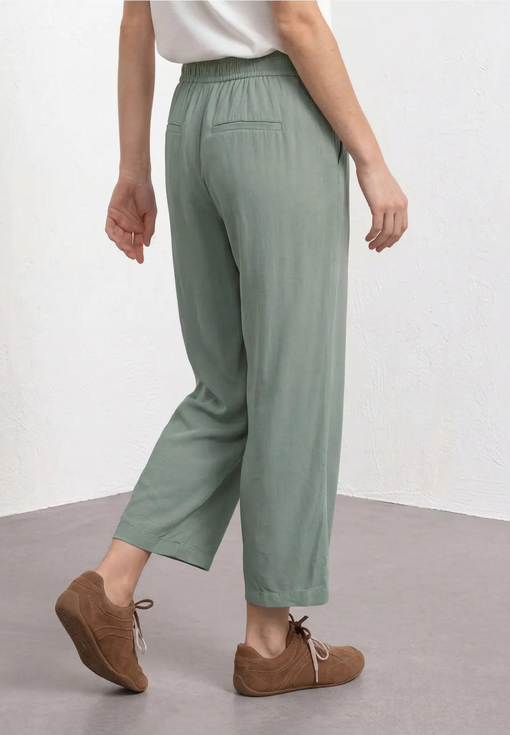 Pantalón Ancho Verde Menta Oscuro