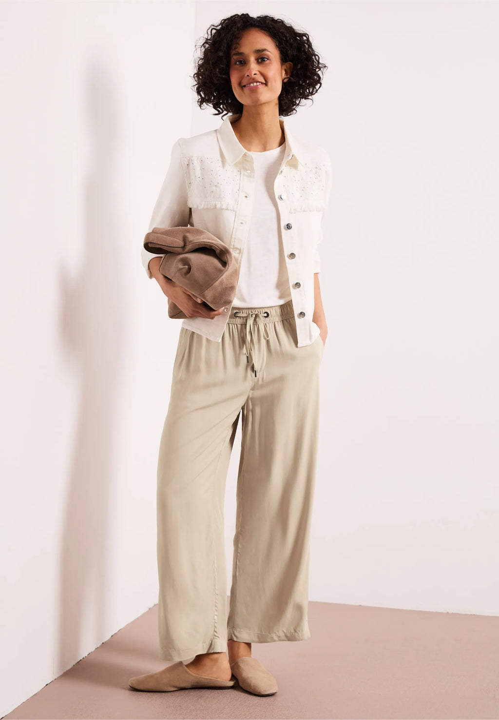 Pantalón Ancho Emee Blanco Crudo