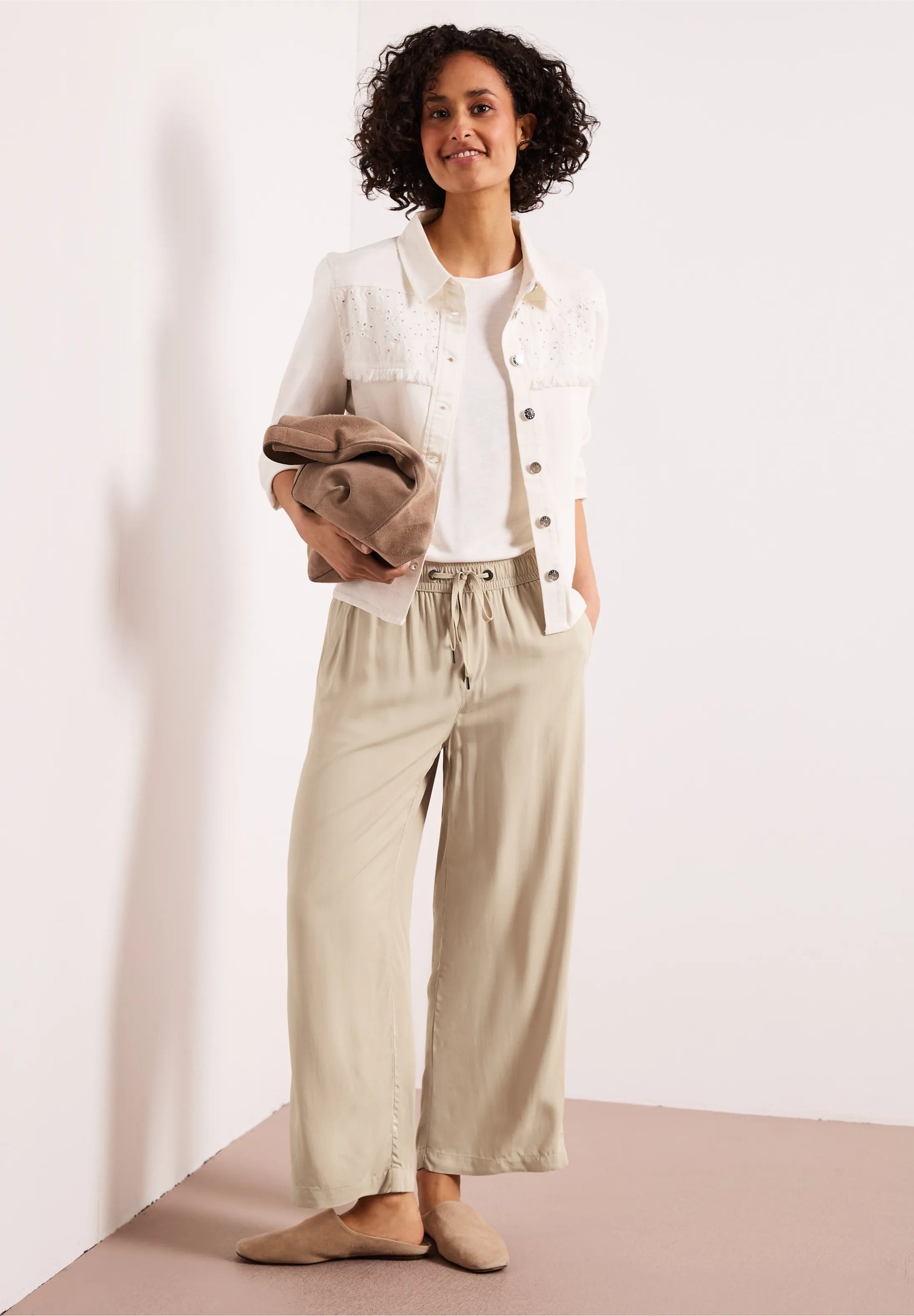Pantalón Ancho Emee Blanco Crudo
