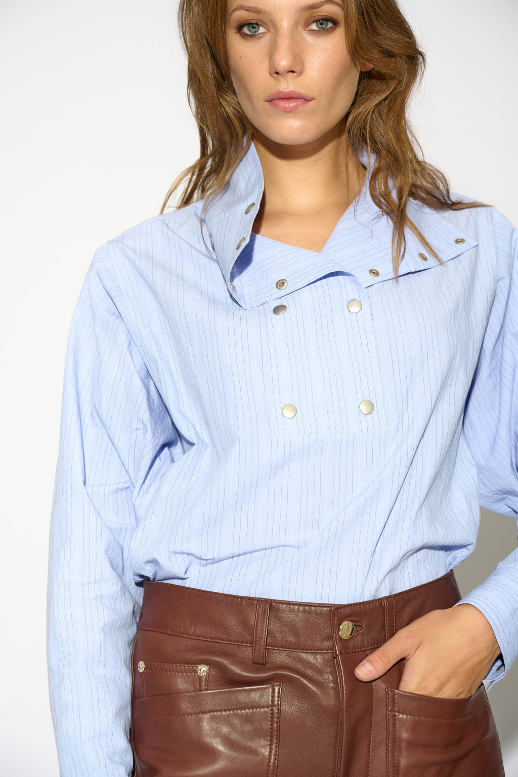Camisa Gavina Snaps azul - look completo