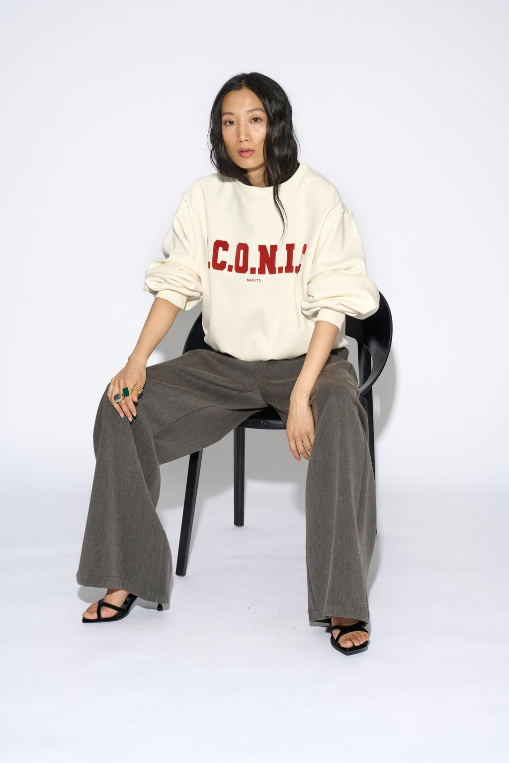 Sudadera Iconic ecru - vista trasera